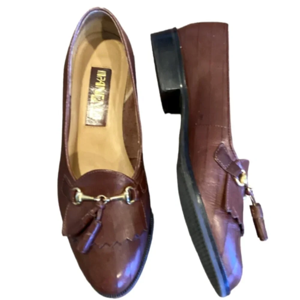 Vintage Ipanema Brown Business Casual/Dressy Loafers w Tassel Detail 7.5/8 #182P